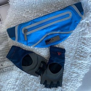 Adidas by Stella McCartney Fanny pack Belt bag + training gloves